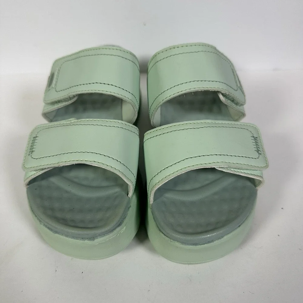 Hey Dude DelRay Sandals Women's US 6 Mint Green Slip On Platform Slide